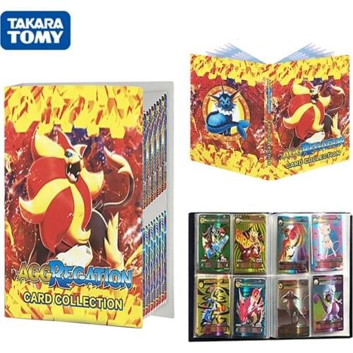 NEW TAKARA TOMY 240Pcs Pokemon Cards Album Book Cartoon Anime Cool Pokemons Pyroar Collection Folder Game Card VMAX Folder Toys