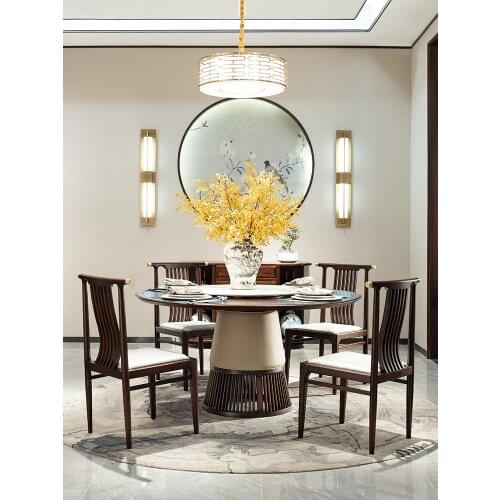 YL New Chinese Style Ugyen Wooden Dining Chair Dining Stool Zen Light Luxury Solid Wood Simplicity Furniture