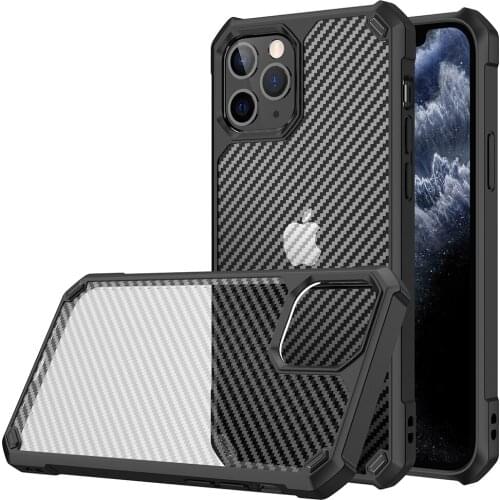 Fiber Back Shockproof Acrylic Case for iphone 13pro /12 promax/11pro/XR/XS MAX/6/7/8 PLUS SE2 with airbags TPU corner protection