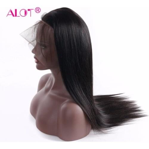 360 Lace Frontal Wig Straight Lace Front Human Hair Wigs 150% Density Pre Plucked Remy Brazilian Wig With Baby Hair For Women