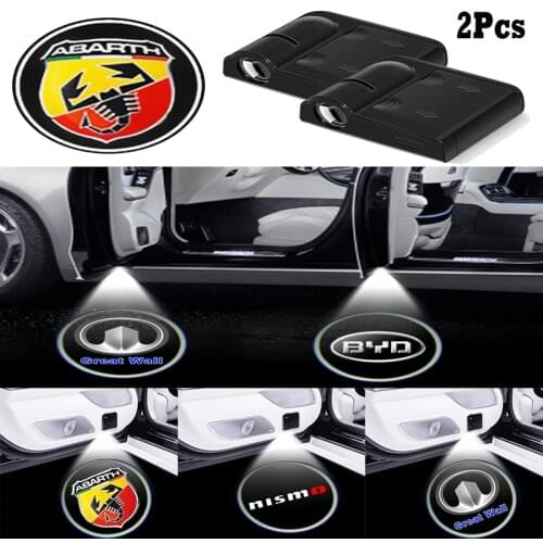 2pcs Car Door Welcome Light Auto Lamp Goods For Jeeps Accessories Renegade Compass Grand Cherokee Wrangler JK Command Patriot