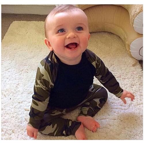 Casual Infant Boys Clothes set Toddler Baby Boy Camouflage T-shirt Tops + Long Pants Outfit Clothes Set