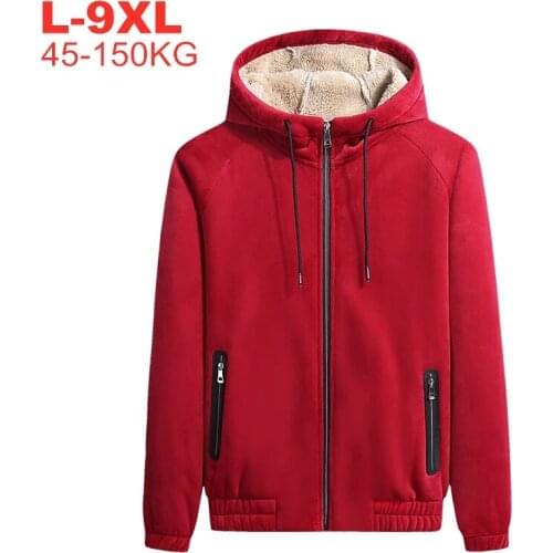 Plus Size 7xl 8xl 9xl Winter Fleece Hooded Jackets Coats Men Softshell Jacket Male Warm Parka Windbreaker Thick Mens Overcoat