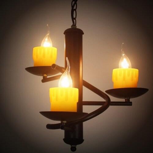 Rural iron art kerosene nostalgic candle lamp coffee shop bar lamp wooden house stair corner step high Chandelier