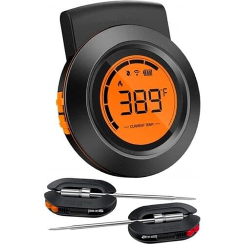 Grill Thermometer,Bluetooth Meat Thermometer,Digital Bbq Meat Thermometer for Kitchen Food Cooking,Smart App Alarm 2Pcs