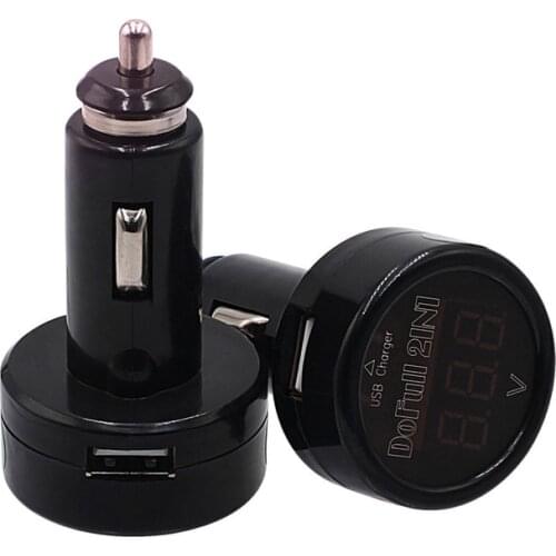 12-24V Universally Auto Car Digital Voltmeter Electronic Cigarette Lighter Socket Car Battery Volt Monitor Gauge RGB Display
