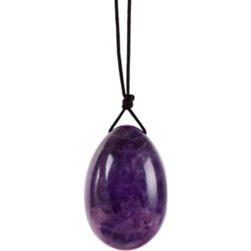 1Pcs Natural Rose Quartz Yoni Egg Amethyst Kegel Exercise Jade Egg Vagina Muscle Tightening Crystal Balls Stone