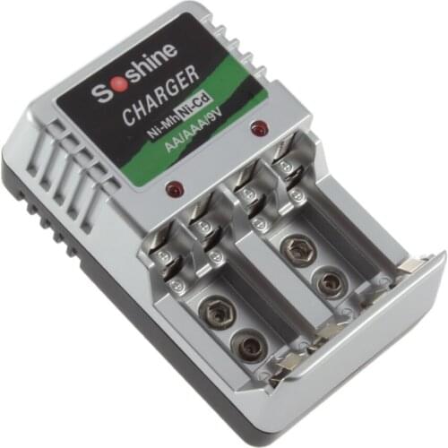 Rechargeable Battery Charger AA AAA 9V Ni-MH Ni-Cd Batteries Wall Desk Charging Chargers for Travel EU Plug Wholesale