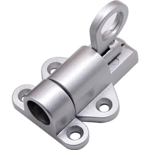 Aluminum Alloy Security Gate Pull Ring Spring Bounce Door Bolt Door Furniture Cabinet Latch Lock