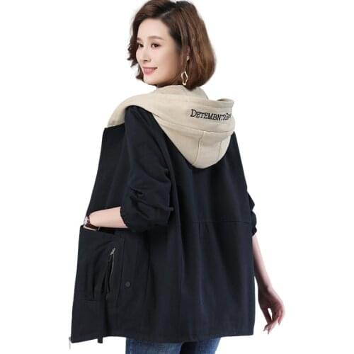 Womens Jacket 2021 New Fashion Autumn Windbreaker Female Long Sleeve Casual Basic Coats Bomber Jackets Outwear Plus Size 4XL