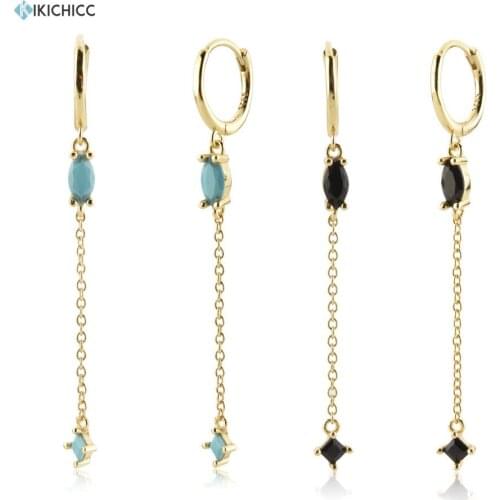 KIKICHICC100% 925 Sterling Silver 8.5mm Ovals Chain Circle Drop Earring Piercing Pendiente 2021 Women Wedding Fine Jewelry