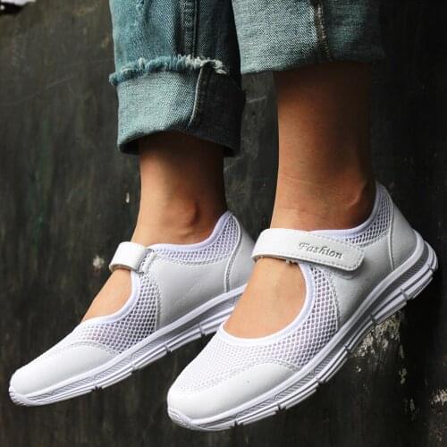 2021 New Women Flats Spring Summer Ladies Mesh Flat Shoes Women Soft Breathable Sneakers Women Casual Shoes Zapatos De Mujer