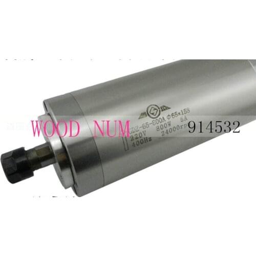 0.8KW Spindle Motor ER11 AC220V Water-cooled 800W water cooling cnc motor 65*158mm