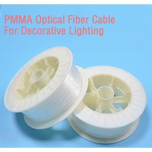 150M/roll 3.0mm Dia End Glow Optic Fiber PMMA Plastic Optical Fiber For LED Engine Optic Fiber Light Starry Sky Car Decoration