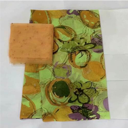 Latest high quality Swiss voile cotton lace fabric embroidery printed fabric 7 yards for womens dress sewing material! LXF99198