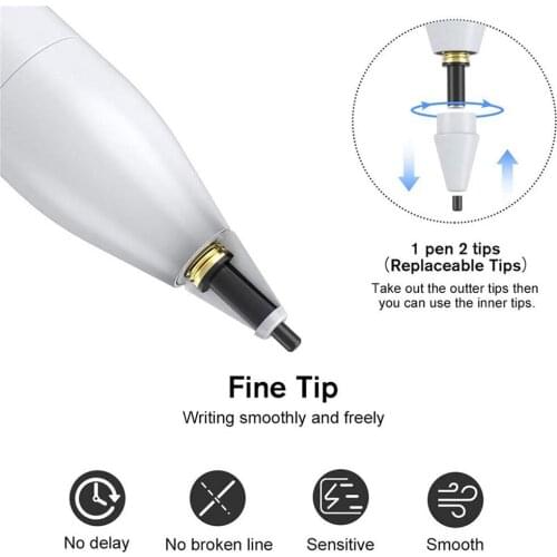 5V/0.2A Stylus Pen For iPad 2018/Pro/Mini/Air Rechargeable Capacitive Pen For LG Tablet Stylus