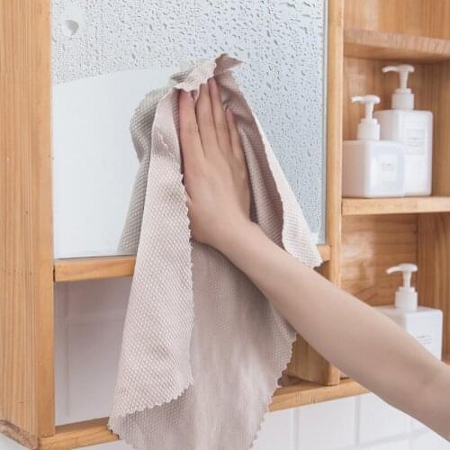 Kitchen absorbent wipes scouring pads thickened non-stick oil cleaning cloth microfiber dish cloth cleaning tools