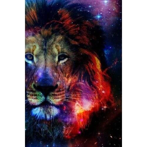 Diamond Painting Cross Stitch Animal Lion Full Square Round Diy Starry Sky 5d Diamond Embroidery Picture Rhinestone Art