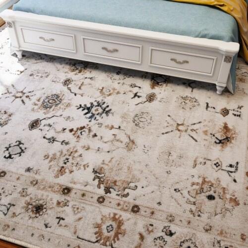 American Vintage Carpet Retro Floral Living Room Carpets Pastoral Countryside Area Rug Coffee Mat Sofa Study Table Bedroom For