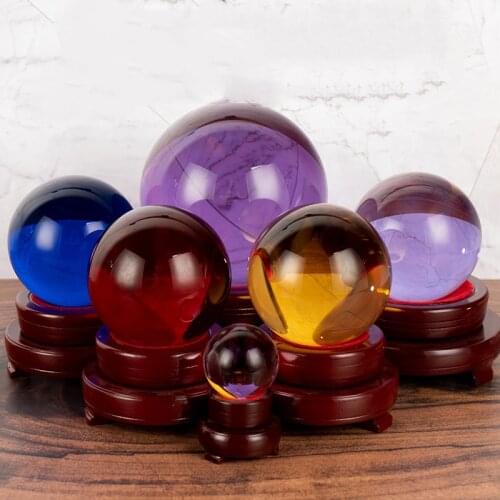 Color K9Crystal Glass Ball 50~100mm Crystal Ball Decoration Home Decorative Ball Globe Divination Globe Big Magic Sphere