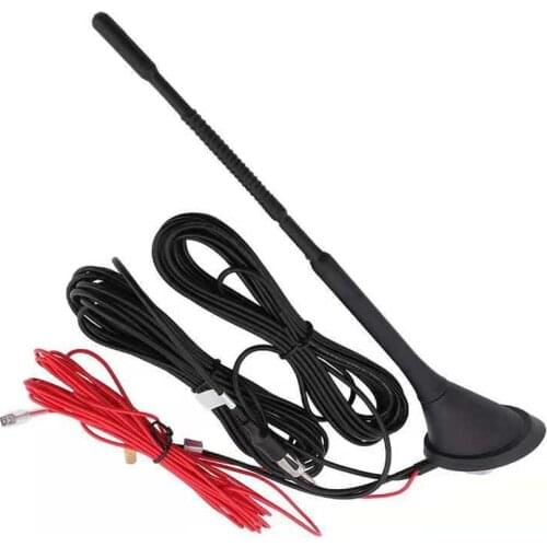 DAB/DAB+ Auto Radio Aerial Amplified Roof Mount Antenna AM/FM Din SMA Male Connector 5m Cable for Car DAB+ Radio