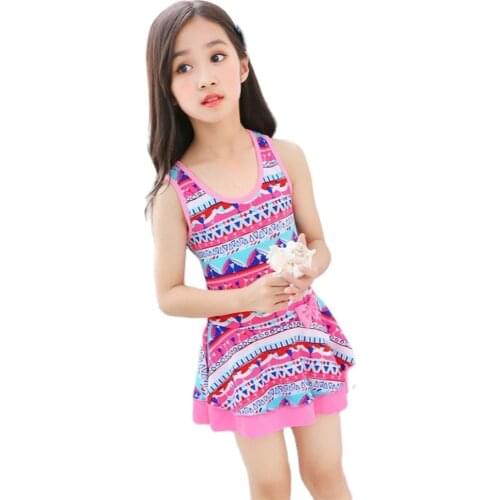 Childrens Swimsuit Female One-piece Split Princess Girl Swimsuit Big Kid Girls Skirt-style Student Swimsuit Swimwear For Kids