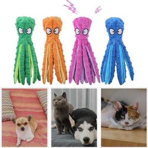 Dogs Intelligence And Bite Resistant Vocal Toy 8 Legs Octopus Pet Dog Cat Toys Pet Plush Toy Durable Vocal Toy