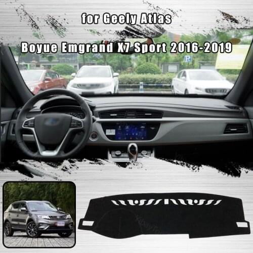 For Geely Atlas Boyue Emgrand X7 Sport 2016-2019 Dashmat Dashboard Cover Dash Cover Mat Protective Carpet Styling