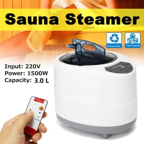 For Sauna Steam Generator 220V 3L Remote Control 1500W Powerful Steamer Machine EU Plug Steam Sauna