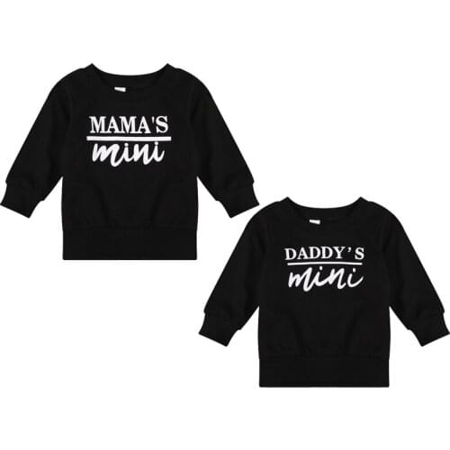 Baby Boy Round Color T-shirt, Long Sleeve Solid Color Top, Casual Loose Letter Printing Blouse Sweatshirt