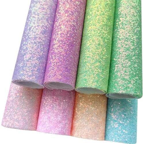 135x30cm Holographic PU Glitter Leather Fabric for Making Shoes Belt Key Chain Hair Bow