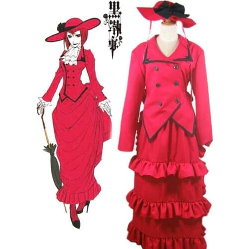 Kuroshitsuji Madam Red Cosplay Black Butler Madam Red Cosplay Costume Custom Made Any Size