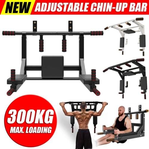 Multi Wall Mounted Pull Up Bar Dip Station Loading 300 KG Chin Up Bar Fitness Equipment for Home Gym Sport Workout