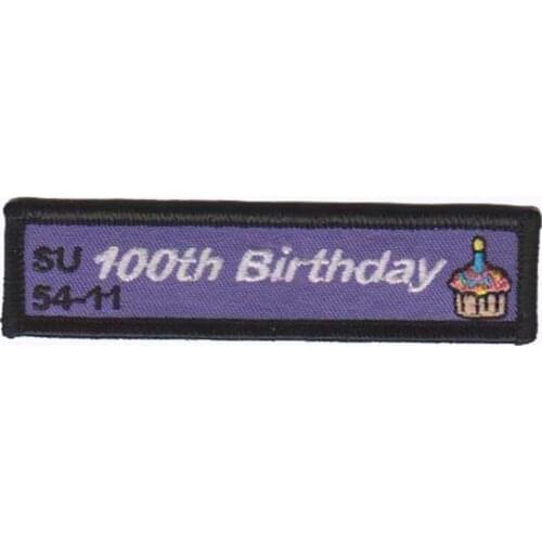 Fashionable Birthday Embroidered Patch/Garment Labels Made by Twill with Laser Cut Edge Custom and MOQ50pcs Free Shipping
