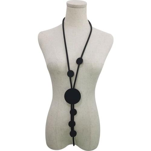 YD&YDBZ New Popular Long Foam Rubber Chain Necklace Accessories Gothic Statement Jewelry Necklace Fashion Sweater Street