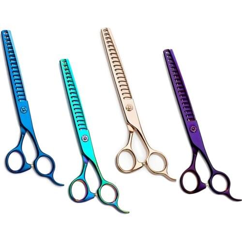 7 Inch Japan Professional 440c Scissors High-end Pet Dogs & Cats Grooming Scissors Thinning Shears Thinning Rate About 40%-50