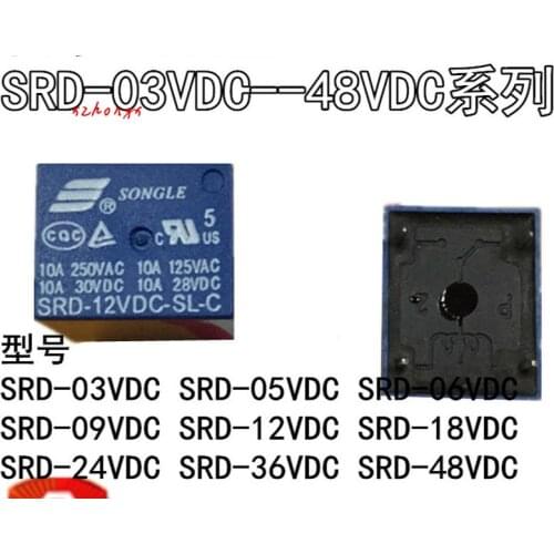 Relay srd-12vdc-sl-c srd-5vdc-sl-c srd-6vdc-sl-c srd-9vdc-sl-c