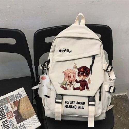 Toilet-bound Jibaku Shounen Hanako-kun Nylon Backpack Student Cute School Bag Kawaii Girl Boy Backpack Laptop Female Book Bag