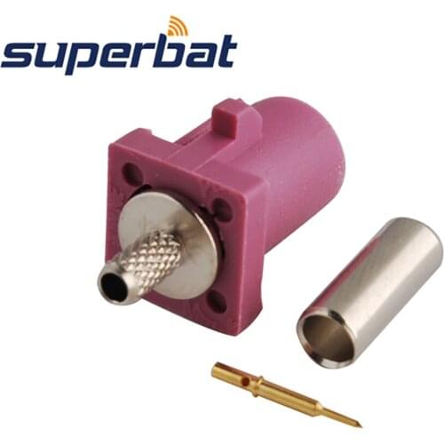 Superbat 10pcs Fakra Key Code H Violet Connector Crimp Plug for GPS Telematics and Navigation