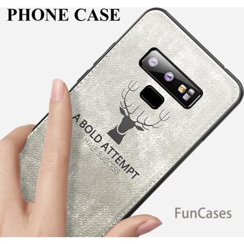 Back Cloth Texture Phone Case For Samsung Galaxy Note 9 8 S8 S9 A6 A8 Plus A7 2018 A9 Star Lite Case Soft Protective Cover Coque