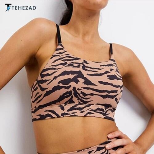 TEHEZAD Women Yoga Sport Bra Gym Push Up Tank Top Running Large Size Ladies Camis Workout Female Clothing Fitness Underwear