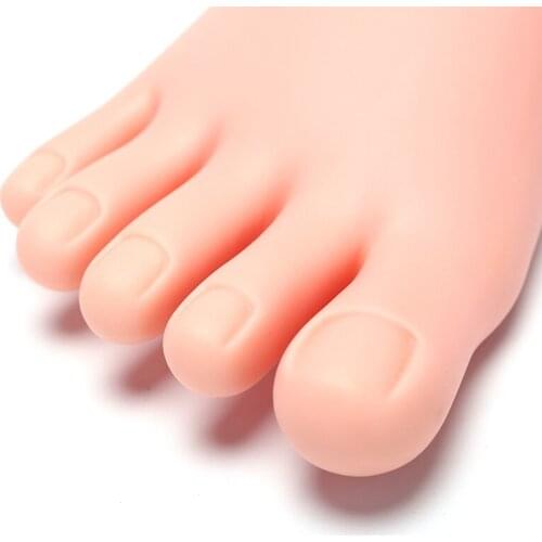 1Pcs Training Nail Practice Fake Foot Model Nail Art Display Sticker Flexible Sticker Nails Beauty Practice For Pedicure