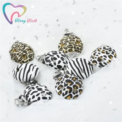 10 PCS 2020 New Leopard Prints Pacifier Clip Silicone Baby Teething Accessories Clip Non-toxic Nipple Clasps DIY Bead Tool