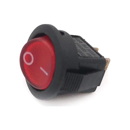 10pcs Red 12v Boat Rocker Switch 20 Amp DC, Round Little 12 V Volt Kit Car 2 Pin Switchs