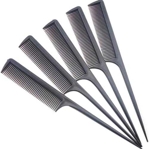 10PC Random Color Hair Comb Salon Brush Styling Hairdressing Tail Plastic Comb Set With Thin And Long Handle