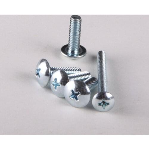 10PCS Large Flat Head Phillips Machine Screw / Phillips Flat Head Screw Groove / Umbrella Head Screws M6 * 16