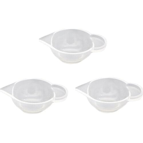 3 Pcs Silicone Epoxy Resin Mixing Cups DIY Resin Glue Tools reusable Tip nozzle designs for Making Handmade Craft Accessories