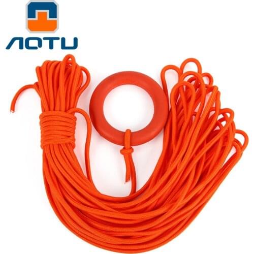 30m Orange Outdoor Emergency Life-saving Rope with Floating Ring Water Rescue Rope Snorkeling Tools Safety & Survival Equipment