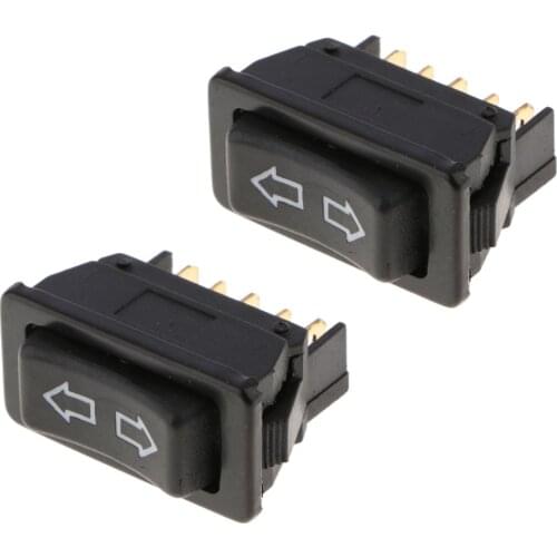5 Pins Dual Rows Electric Power Window Switch Button Universal 12V/24V 2pcs