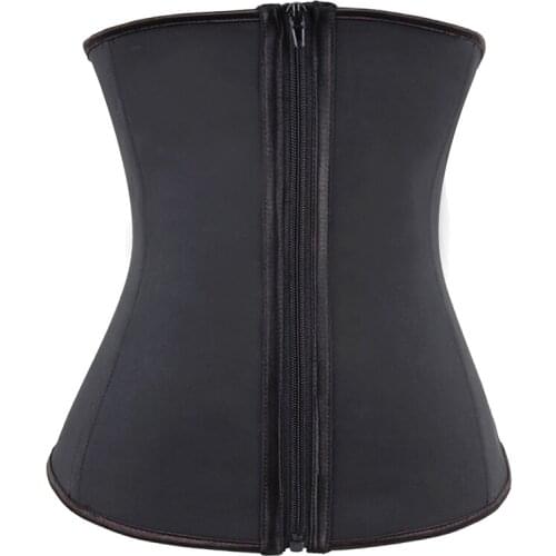 8113 Hooks And Zipper Rubber Latex Waist Trainer Sexy Women Slimming Body Shaper Corsets Underbust Waist Cincher Corset Tops